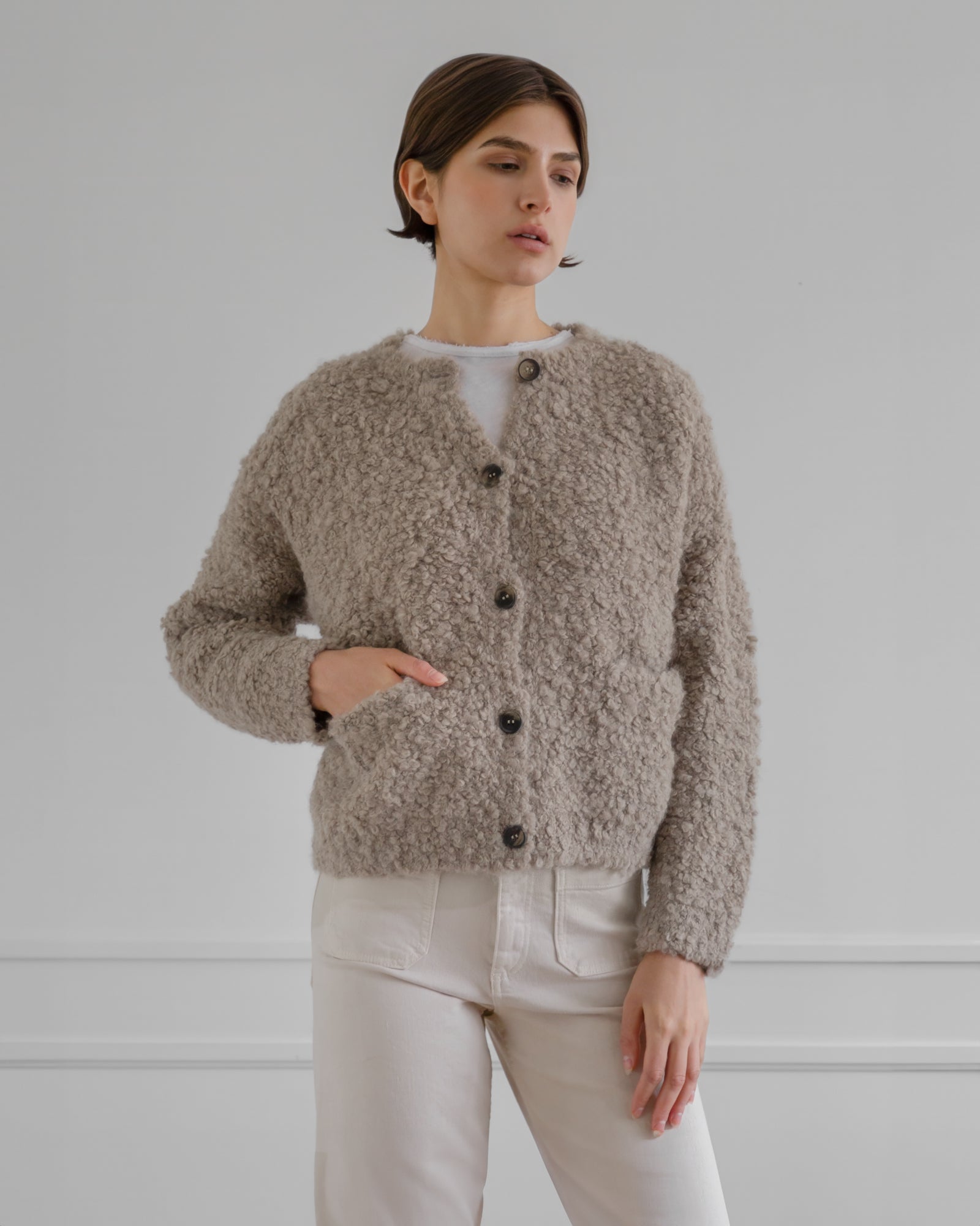 Luna Boucle Cardigan – Latierra